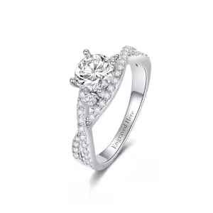A-Round Moissanite Ring