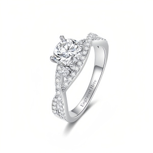 A-Round Moissanite Ring