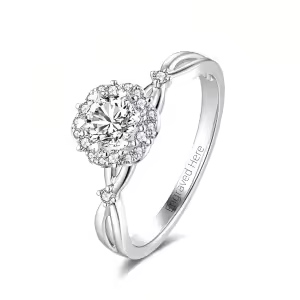 F-Twisted Moissanite Ring