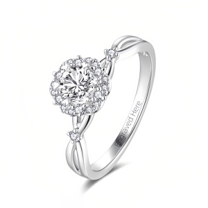 F-Twisted Moissanite Ring