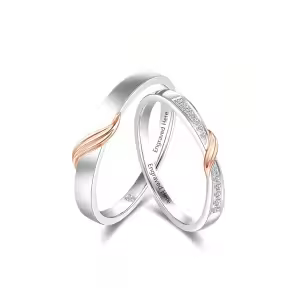 C Moissanite Wedding Ring Set