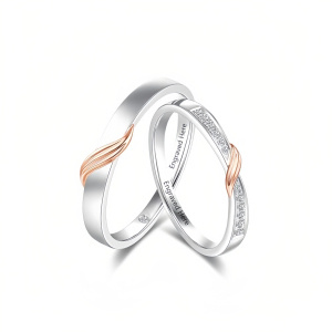 C Moissanite Wedding Ring Set