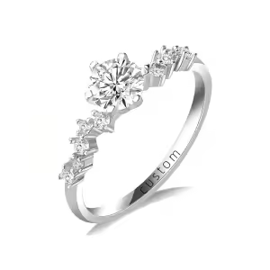 A-Twisted Moissanite Ring
