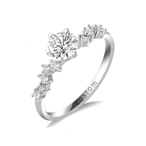 A-Twisted Moissanite Ring