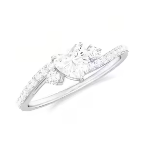 A Moissanite Heart Ring