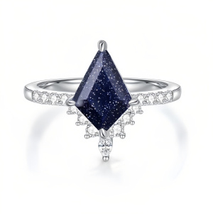 Blue Sandstone - Solitaire Ring