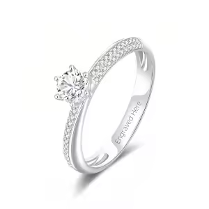 D-Twisted Moissanite Ring