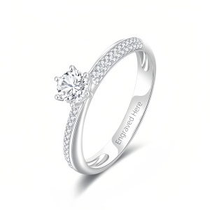 D-Twisted Moissanite Ring