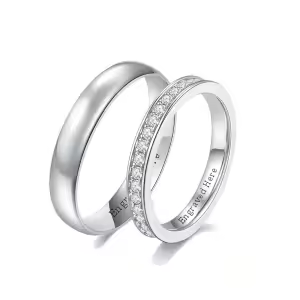 Moissanite his and hers rings