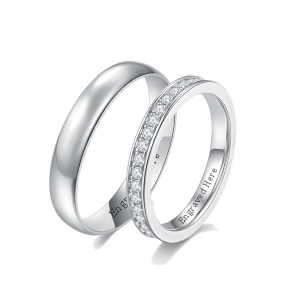 Moissanite his and hers rings