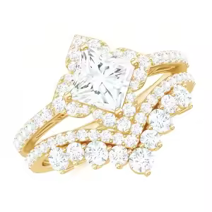 B Moissanite Ring