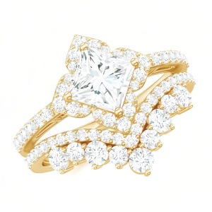 B Moissanite Ring
