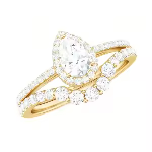 B Moissanite Ring
