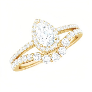 B Moissanite Ring