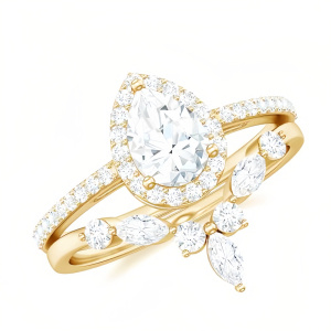 D Moissanite Ring