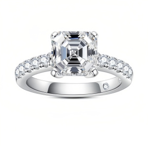 3.3cttw Asscher Cut
