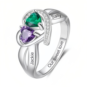 C-Mom Rings With Birthstones