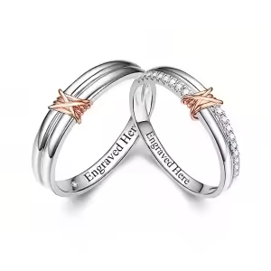 A Moissanite Wedding Band Sets