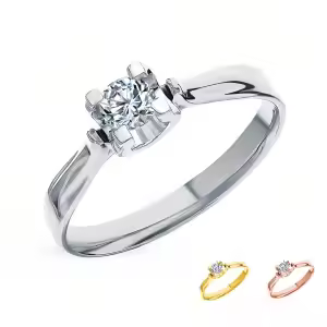 Silver Moissanite Wedding Ring