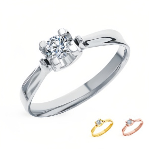 Silver Moissanite Wedding Ring
