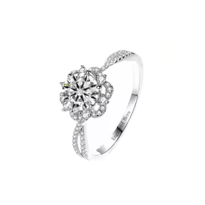 E-Twisted Moissanite Ring