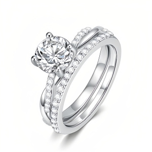 1 Ct Round Cut Moissanite-Infinity