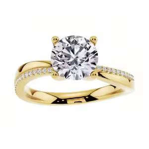 J Moissanite Ring