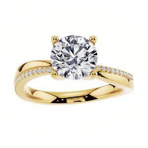 J Moissanite Ring