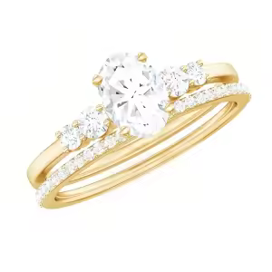 B Moissanite Ring