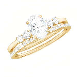 B Moissanite Ring
