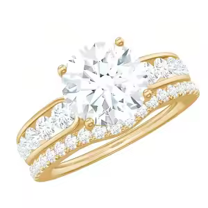 B Moissanite Ring