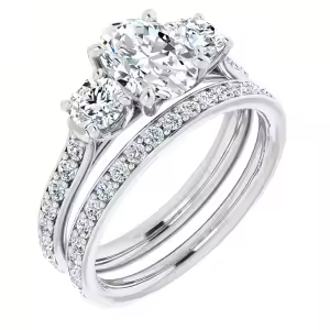 three stone-oval cut