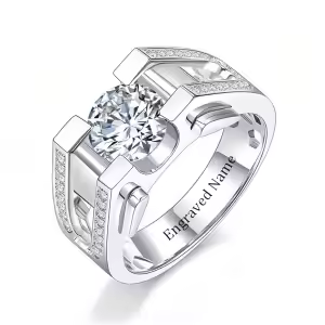 L Moissanite Ring