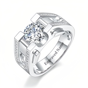 L Moissanite Ring