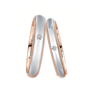 G Moissanite Wedding Ring Set