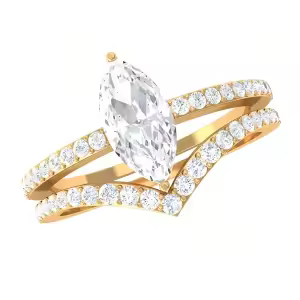 D Moissanite Ring