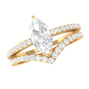 D Moissanite Ring