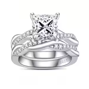 3.384cttw Princess Cut