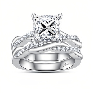 3.384cttw Princess Cut