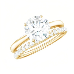 B Moissanite Ring
