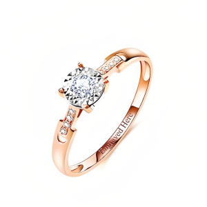 F-Round Moissanite Ring