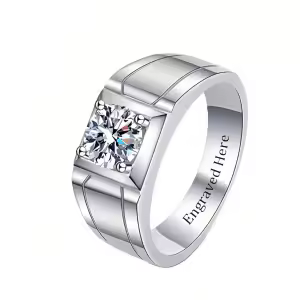 G Moissanite Ring