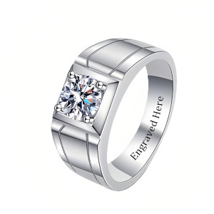 G Moissanite Ring