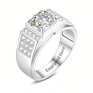 J Moissanite Ring