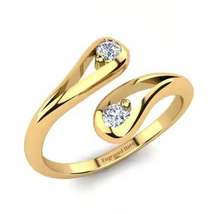 B Moissanite Ring
