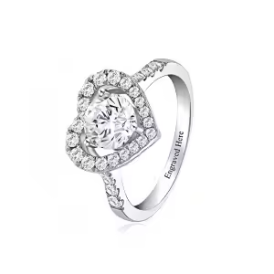 C-Heart Moissanite Rings