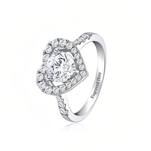 C-Heart Moissanite Rings