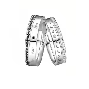 A Moissanite Wedding Ring Set