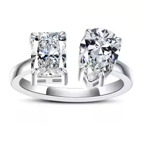 4.0cttw Pear&Radiant Cut