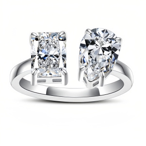 4.0cttw Pear&Radiant Cut